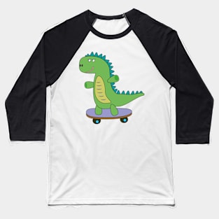 Sweet dino skateboard, dinosaur, skating kids Baseball T-Shirt